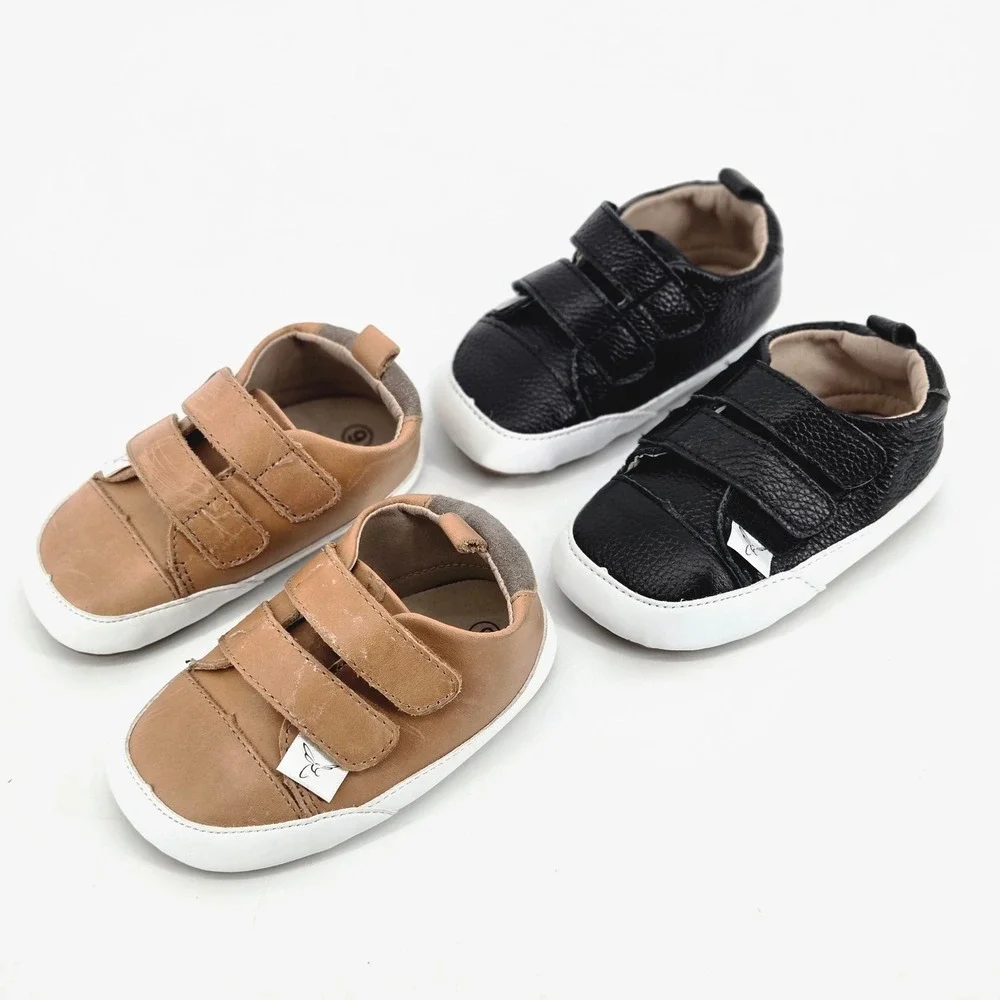 Little Love Bug Toddler Shoes Size 6 Lot Tan Used Black NWOT Barefoot Sneakers